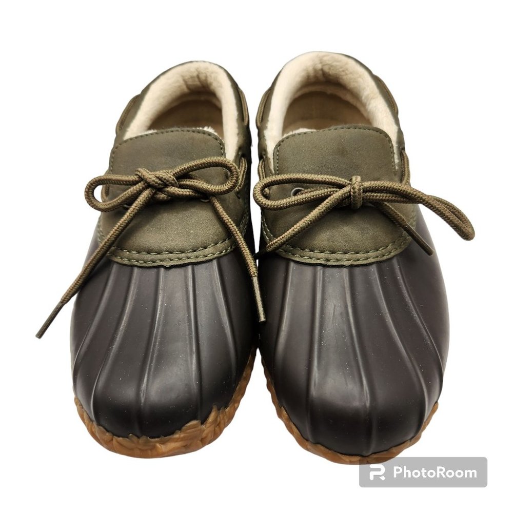 Women's JBU By Jambu Gwen Duck Shoes Size 6M Olive Green Black Weather Ready EUC
